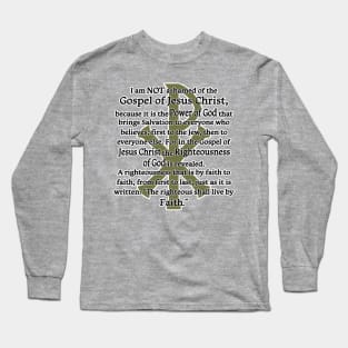 I am Not Ashamed of the Gospel of Jesus Christ ... Gold Chi Rho Long Sleeve T-Shirt